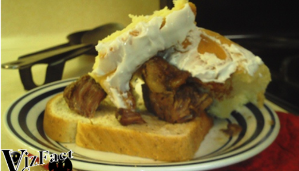 cinnamon roll and beef roast