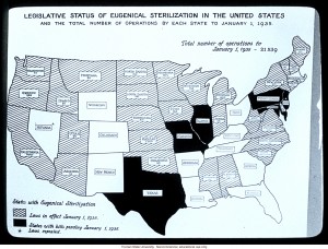 Legislative Status of Eugenical Sterilization in The United States Eugenics Map