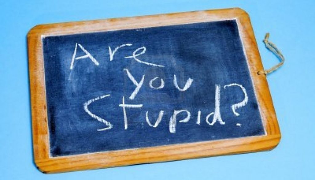 are you stupid