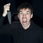 crazy-person Crazy person with a knife
